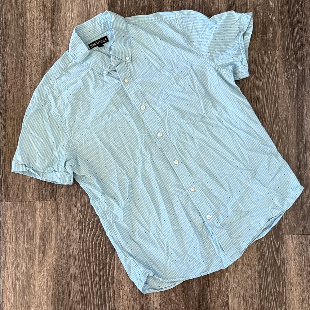 J. Crew Men's Light Blue Striped Button-Down Shirt